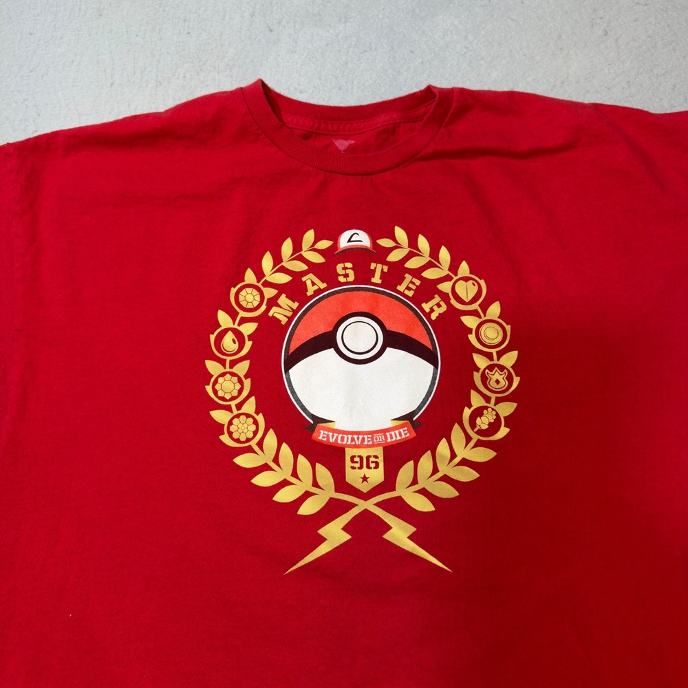 Pokemon Master Evolve or Die Red T Shirt Tee XXL TeeFury, Gotta Collect them all